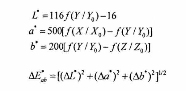 lab颜色空间的关系式